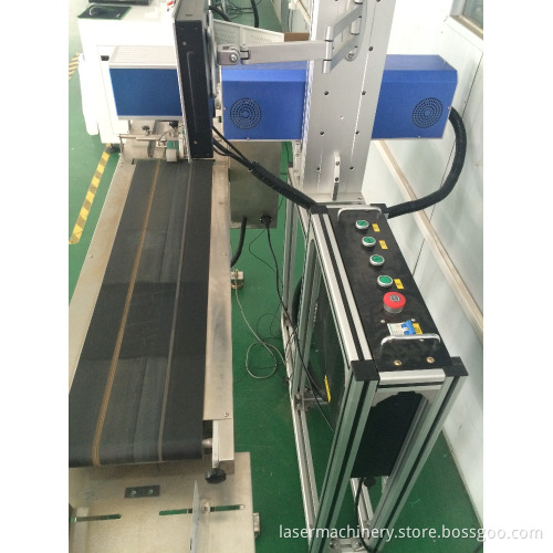 Automatic laser marking system with production line
